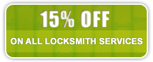 15% off on all locksmith services